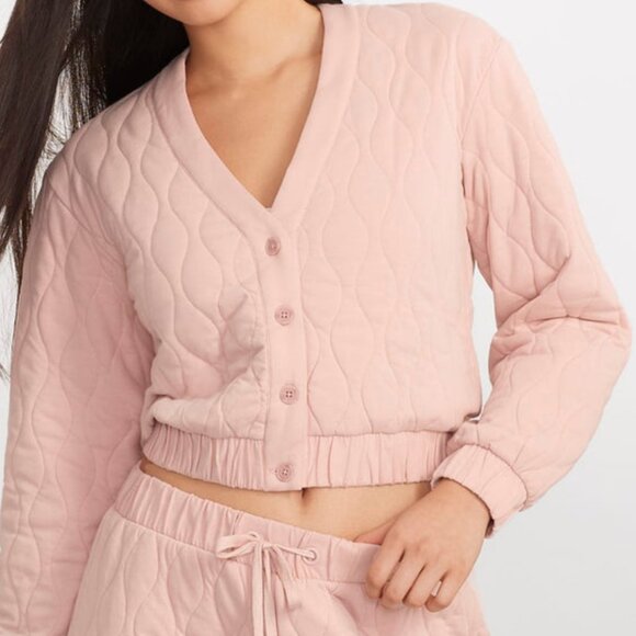 UGG Quilted button-up Quinby Cardigan – NWT – Size XS – Mauve / Rose Smoke 💖 - Picture 4 of 16